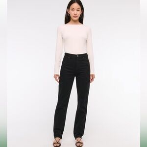 Abercrombie & Fitch Women's Black Straight Leg Jeans